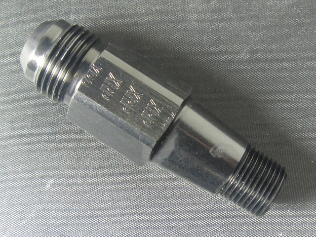 (image for) Extended Oil Inlet, Male -10 Flare to 3/8 NPT -(3.1") ALUMINUM